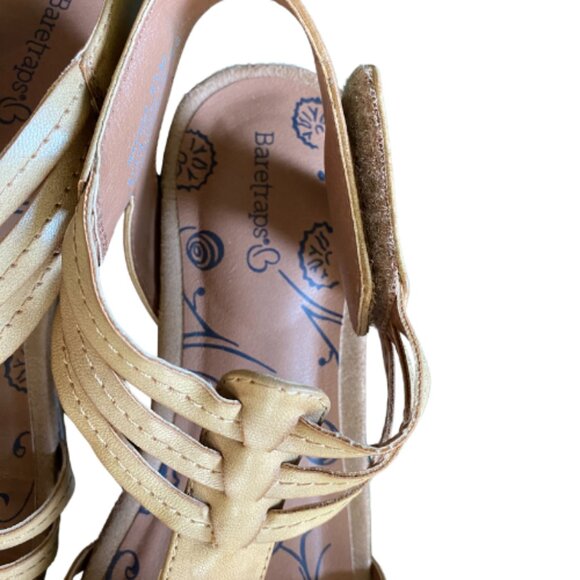 Baretraps Raygan Women's Tan Sandals Open Toe Slingback Size 8.5 - Picture 2 of 4